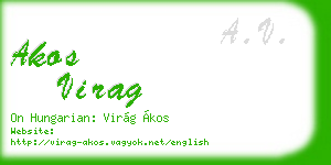 akos virag business card