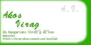 akos virag business card